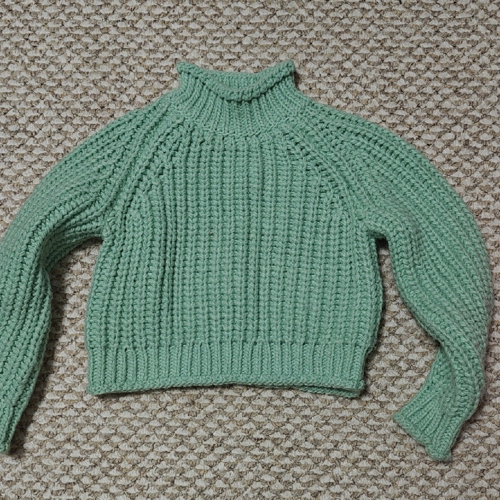 H&M Mint Green Cowl Neck Sweater
